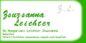 zsuzsanna leichter business card